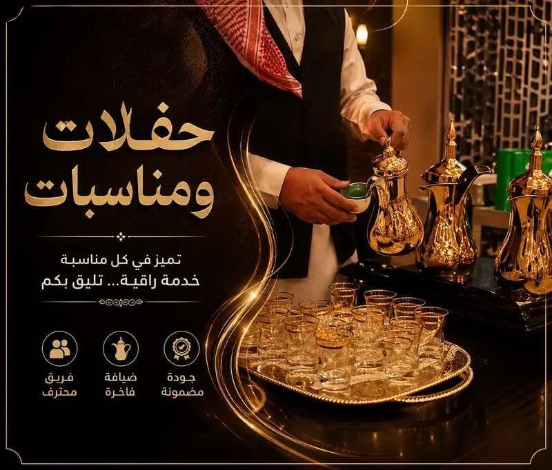 قهوجي استراحات بالرياض لخدمة ضيافة مميزة في المجالس والمناسبات